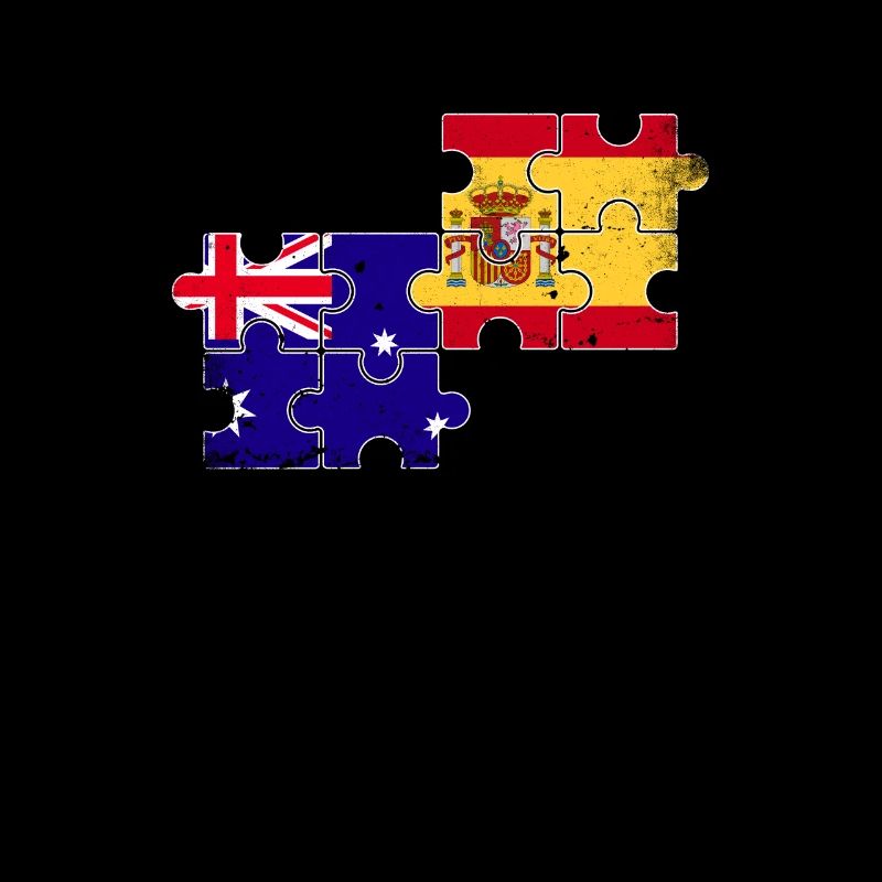 Australien Spanien Vintage Flagge Australier