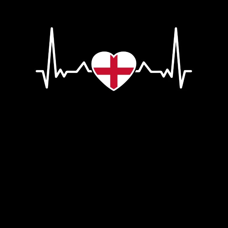 Angleterre Heartbeat Drapeau anglais Drapeau anglais Anglais