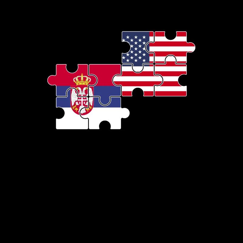 Serbie États-Unis Drapeau Serbe américain