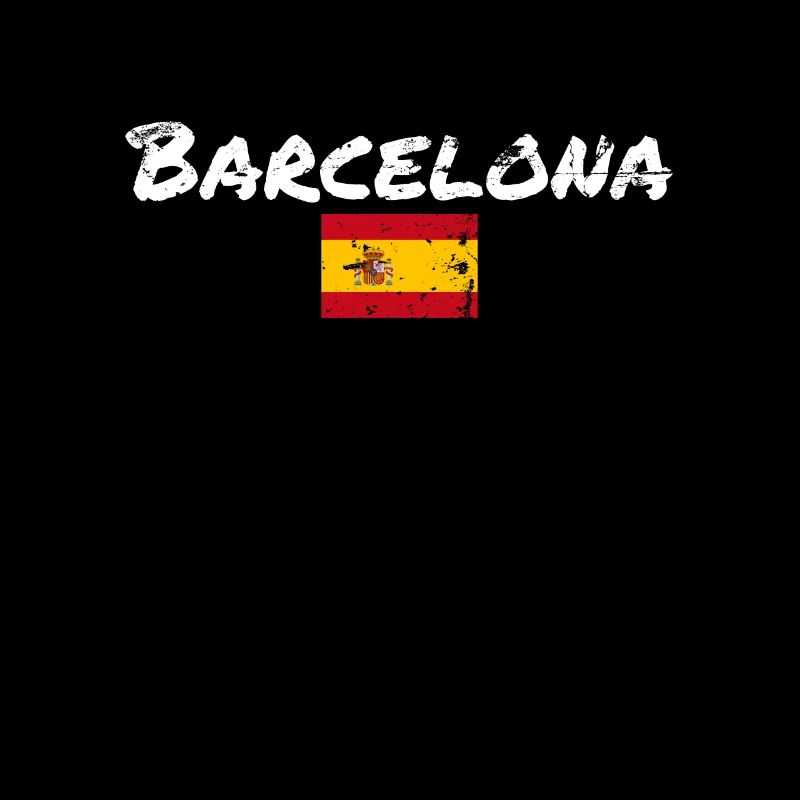 Barcelone Vintage Espagne Drapeau Espagnol Espagnol