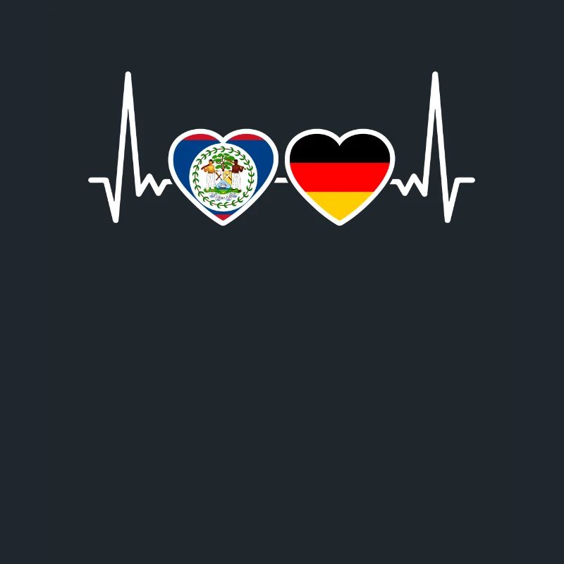 Belize Germany Heartbeat Flag Belizer
