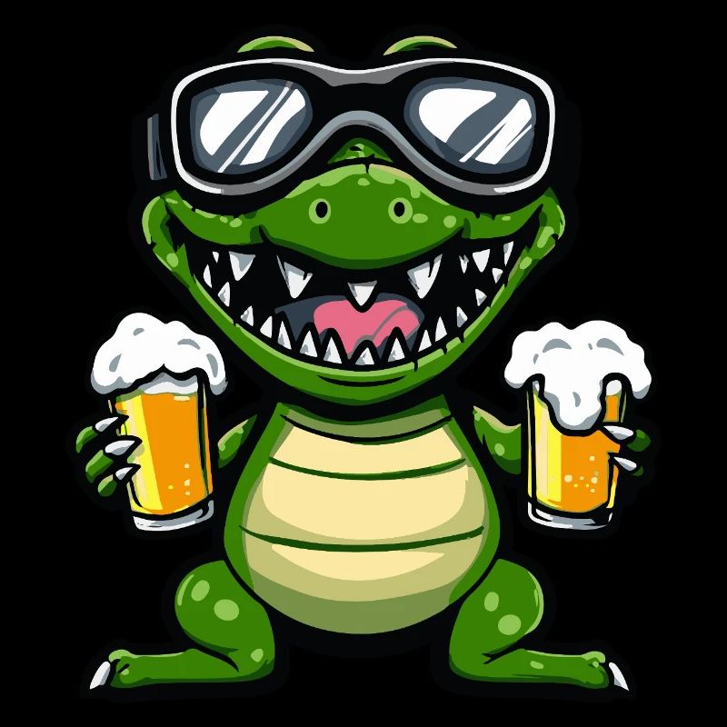 Alligator Apres Ski Bier Comic