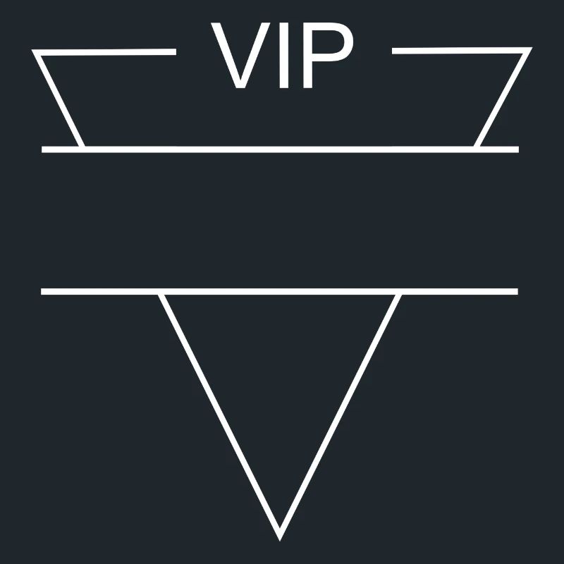Logo VIP blanc - forme triangulaire