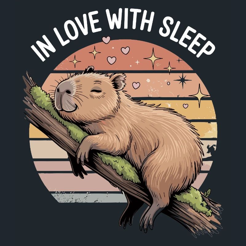 Süßes Capybara Schlaf Design