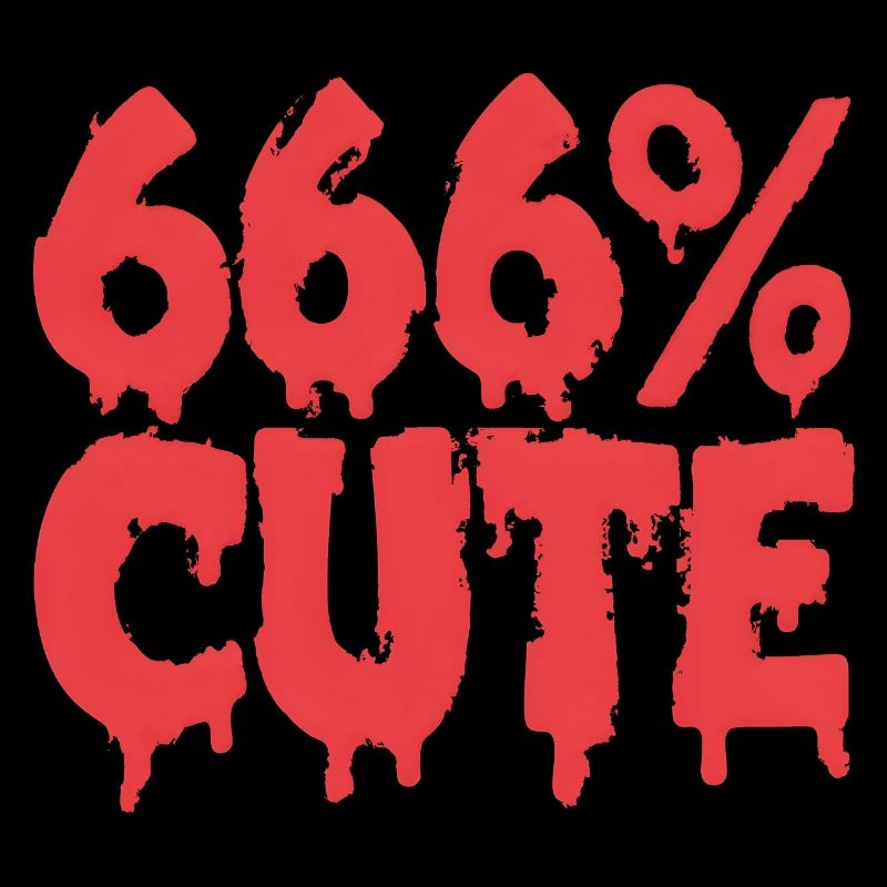666 % mignon ! Conception de fille gothique satanique