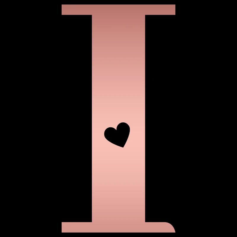 Buchstabe I Roségold