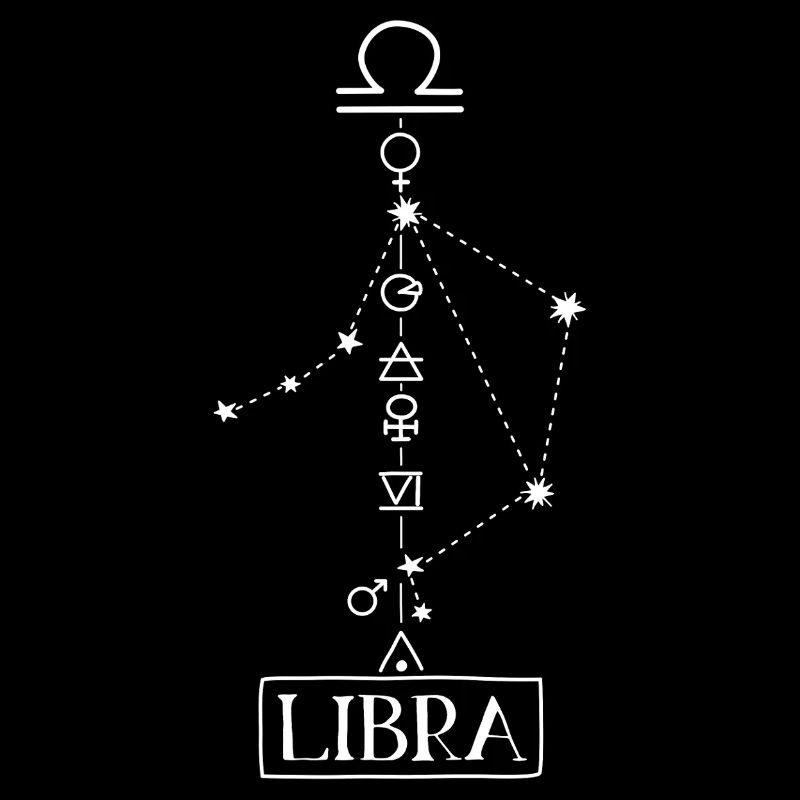 Libra - Waage Sternzeichen - weiss