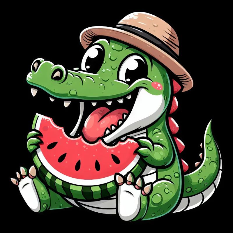 Crocodile Melon Pastèque Fruit Fruité