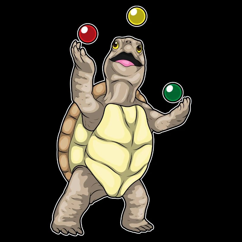 Jongleur de tortues jonglant