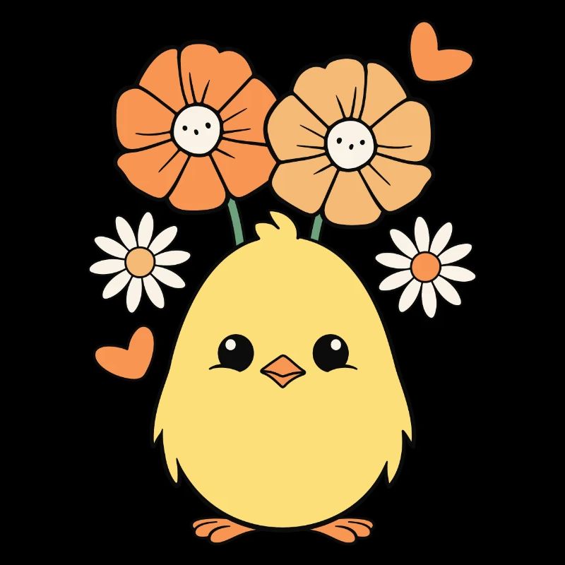 Chick, Chicken, Spring, Flowers, Summer, Easter, Garden