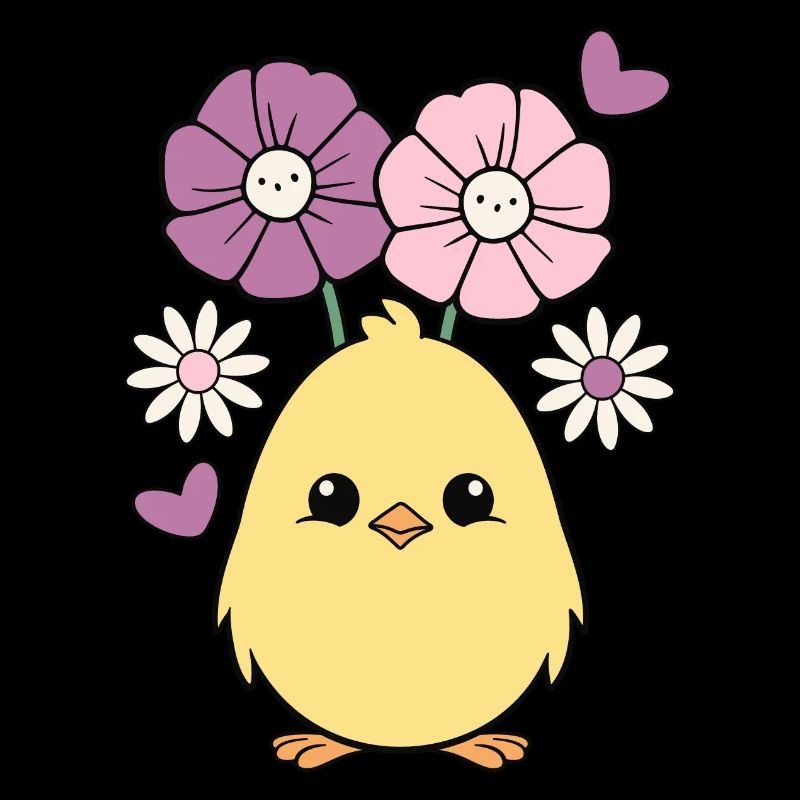 Chick, Chicken, Spring, Flowers, Summer, Easter, Garden