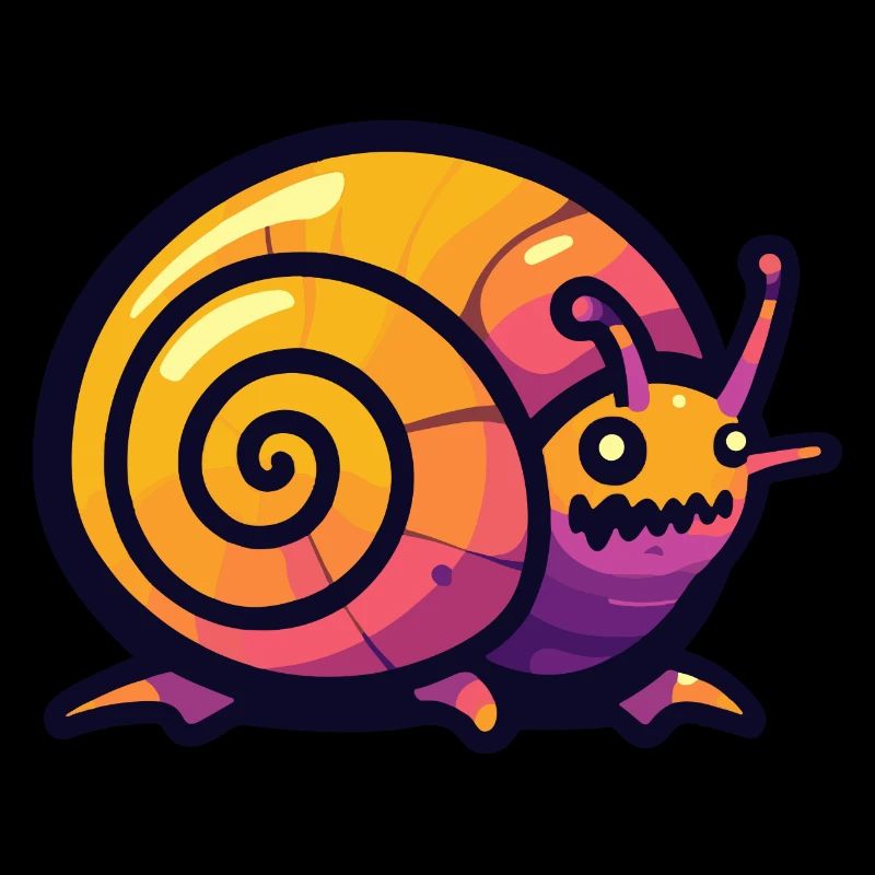 Escargot Halloween Bande dessinée Drôle