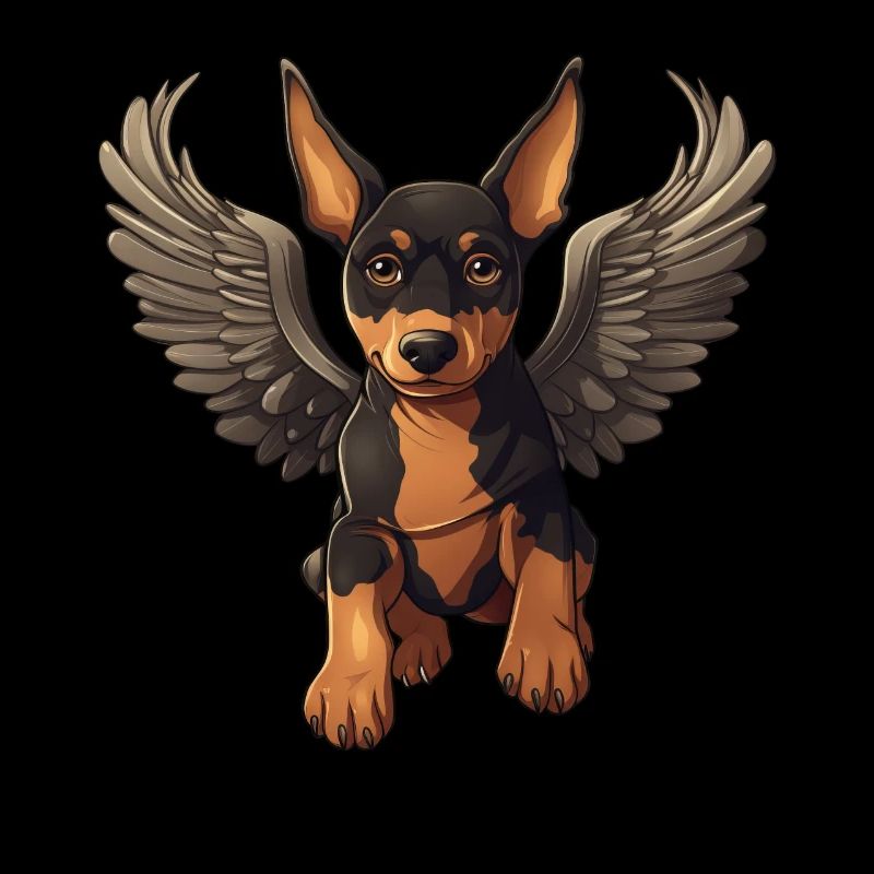 Doberman Angel Puppy Design
