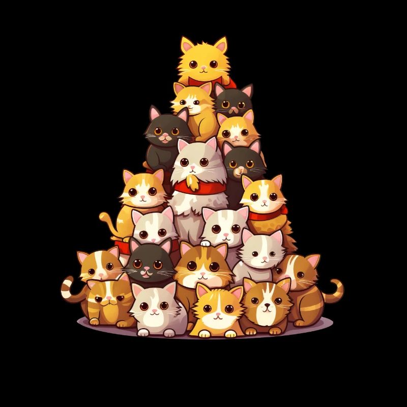 Weihnachtskatzenturm: Festlicher Katzenbaum aus