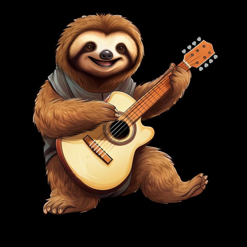 Chill Sloth avec guitare acoustique -