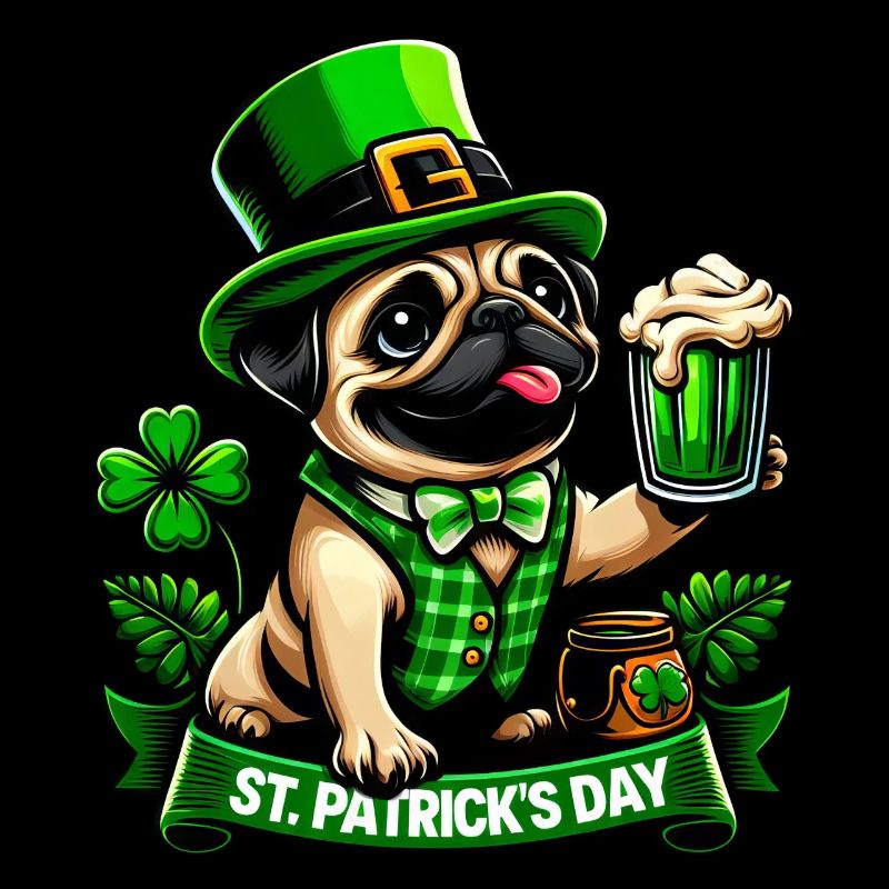 Mignon carlin de dessin animé de la Saint-Patrick avec