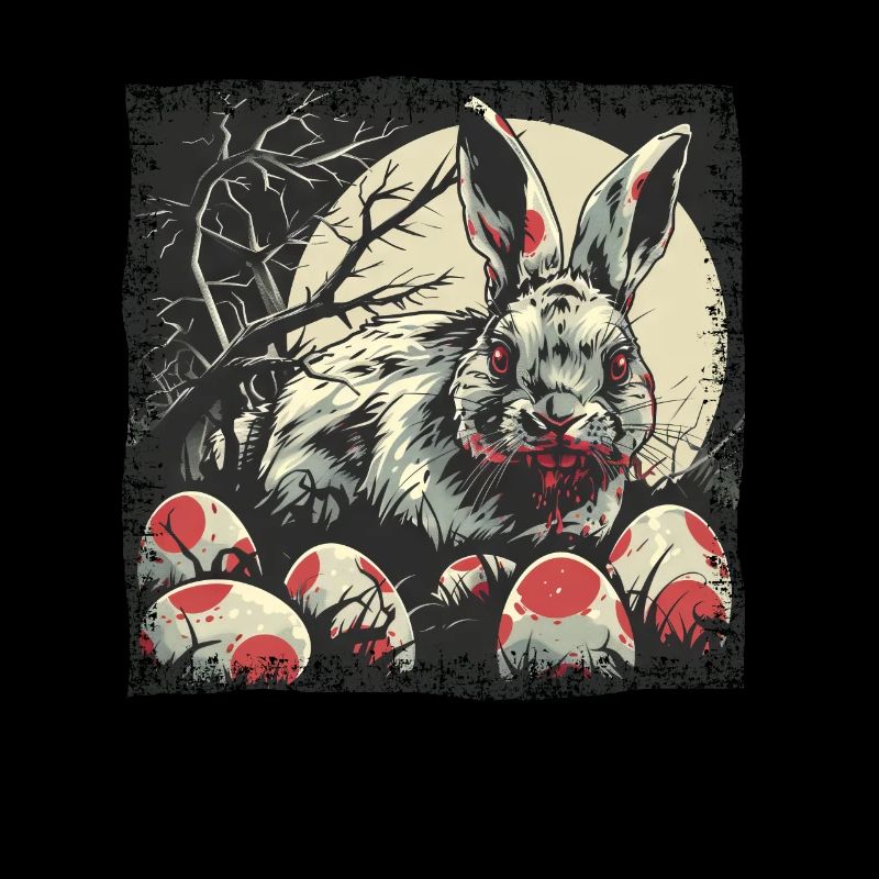 Lapin de Pâques zombie effrayant