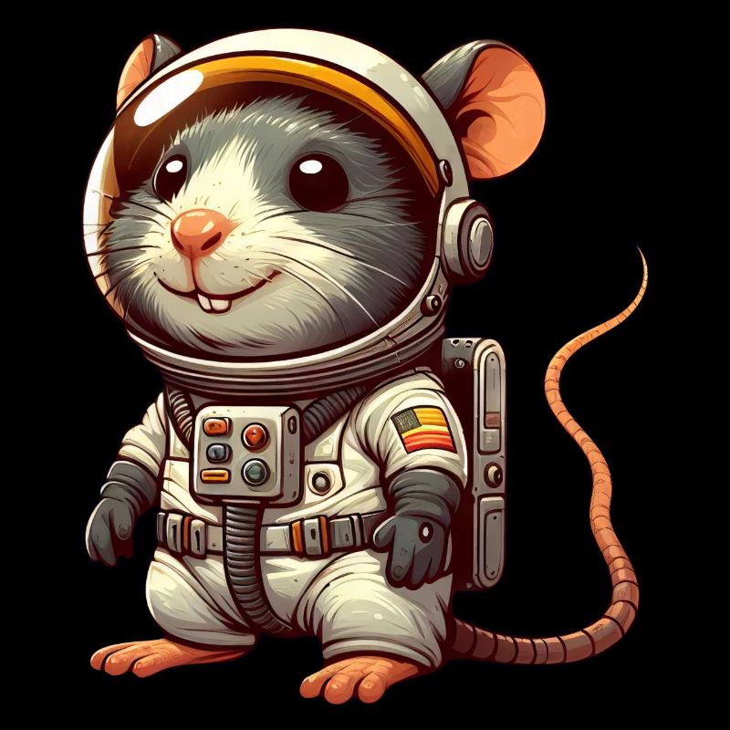 Space Adventure: Mouse & Rat as Astronauts