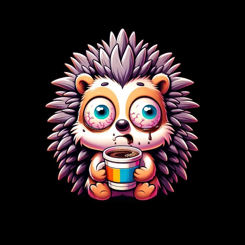 Hedgehog with Coffee Caffeine Shock