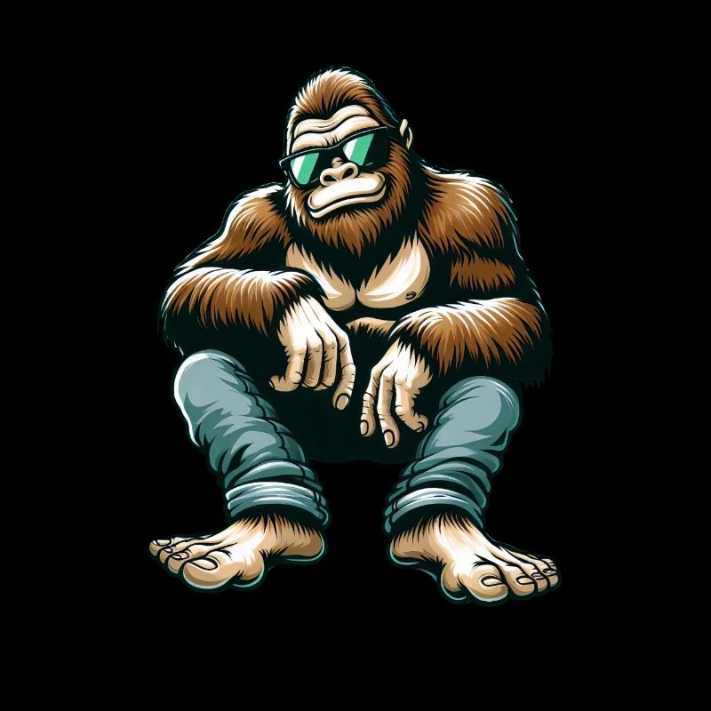Cool Bigfoot with sunglasses