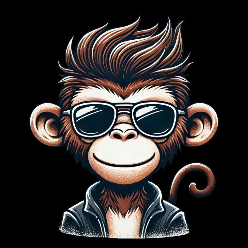 Cool Chimpanzee Lunettes de soleil 50s 60s Retro Monkey