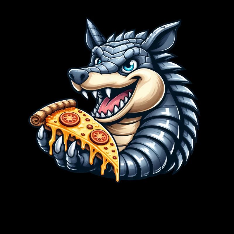 Armadillo Armadillo aime la pizza Restauration rapide