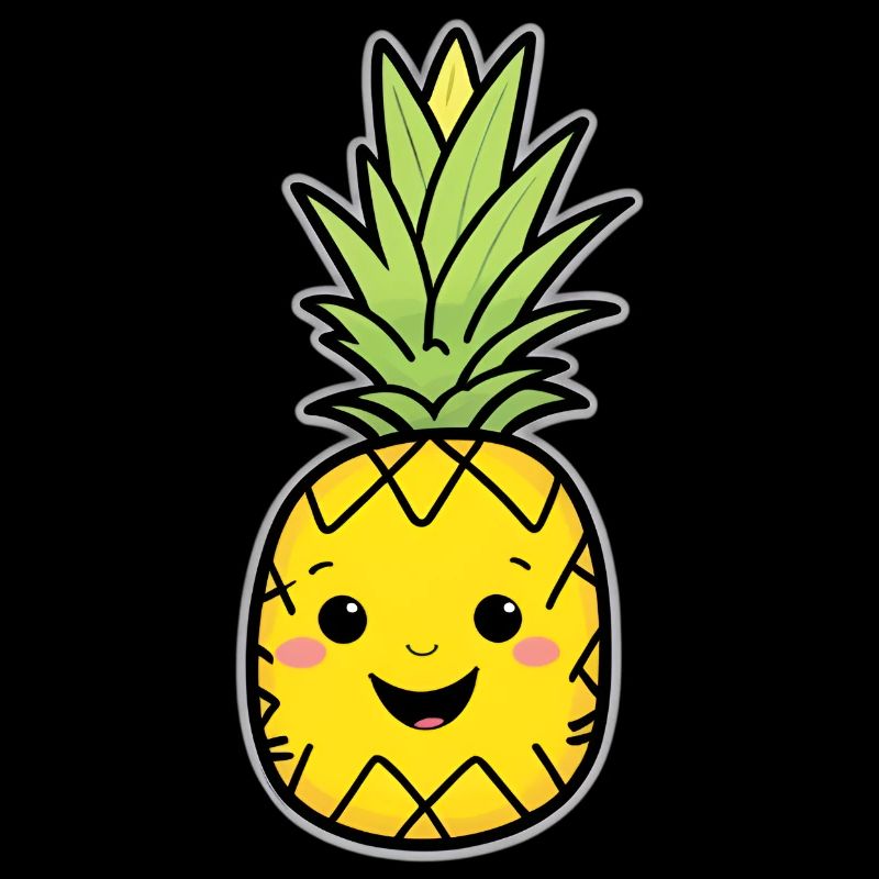 Mascotte de l’ananas de Kawaii