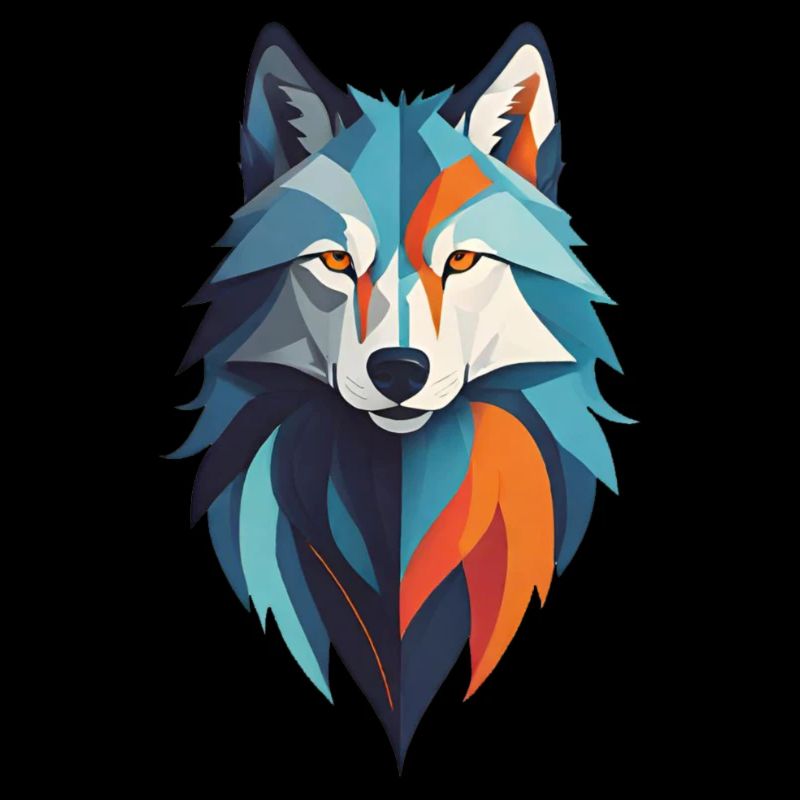 Wolf face abstract