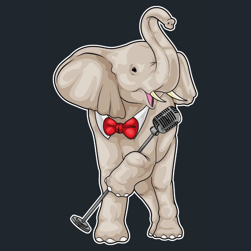 Elephant Singer Microphone Music