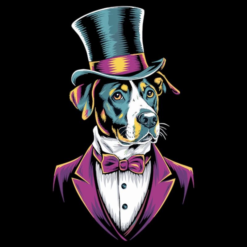 Chien dans un costume