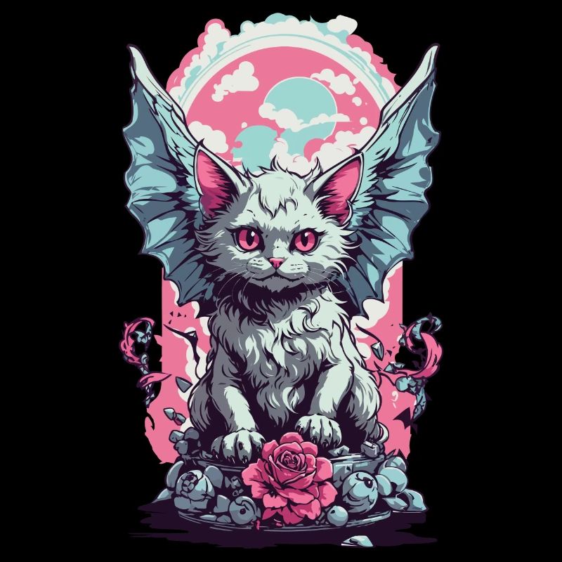 Aile Goth chat Pastel gothique esthétique