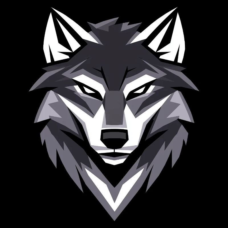 Conception de logo Wolf I Low Poly Art