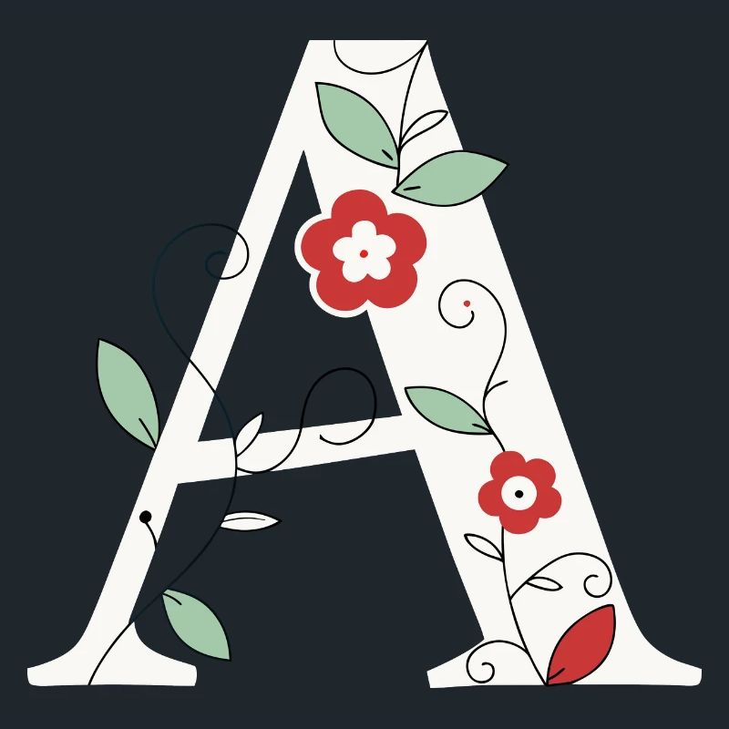 Letter A Monogram Retro