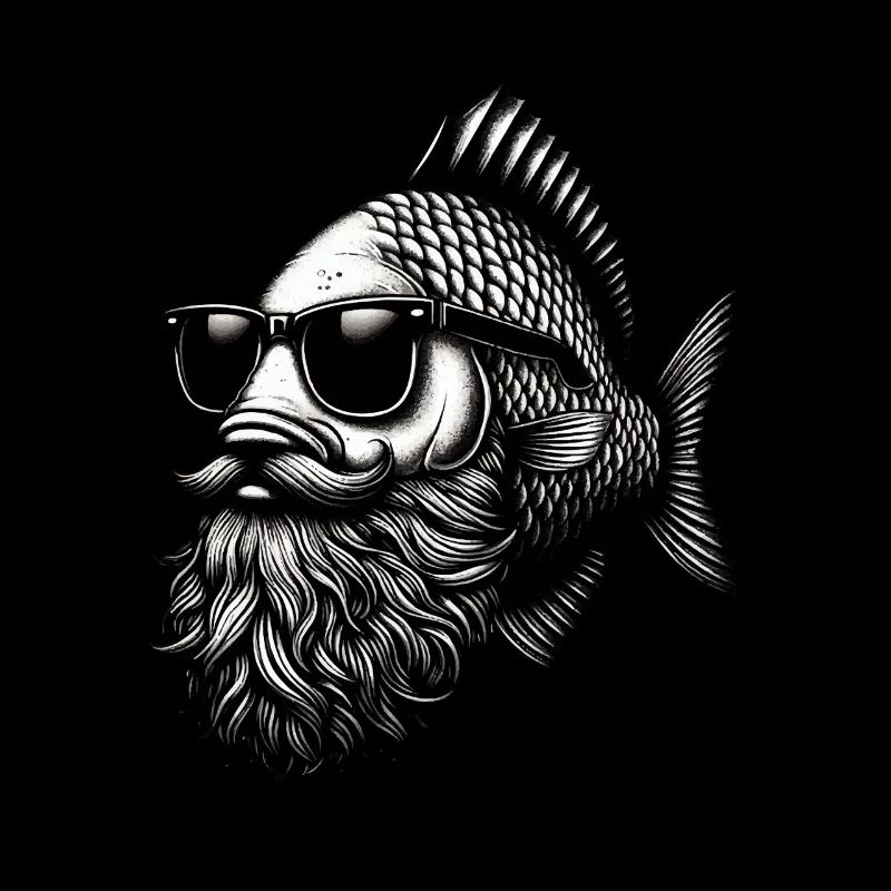 Cool Hipster Fish Man Carp Mustache Hat