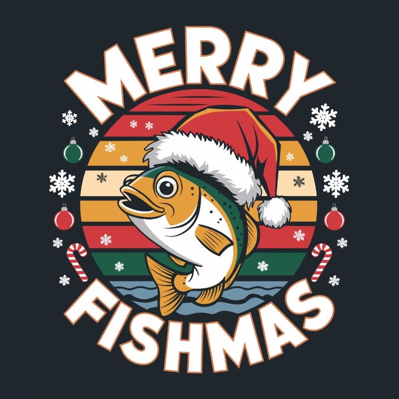 Merry FishmasConception amusante du pêcheur