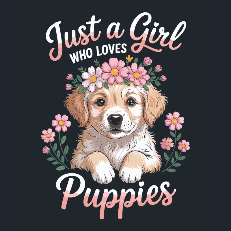 Juste une fille qui aime les chiots