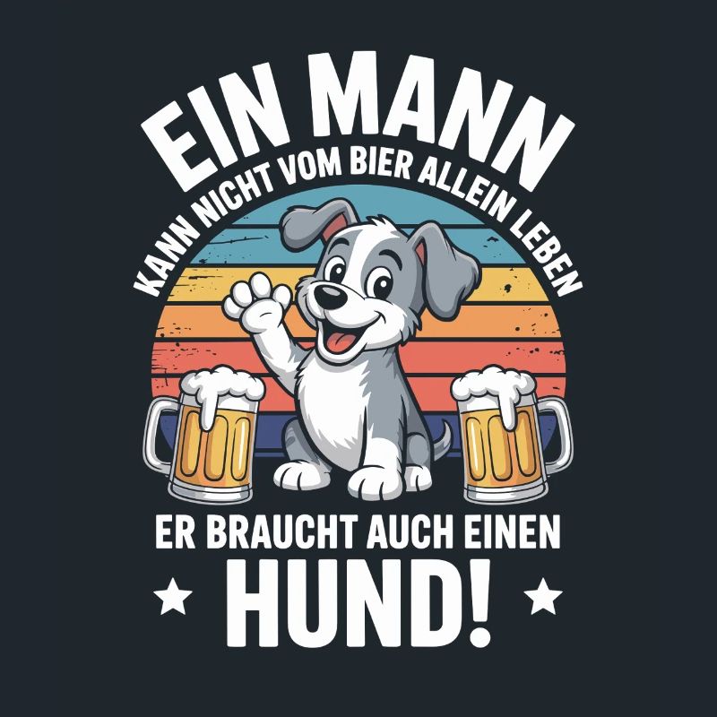 Mann Hund Bier