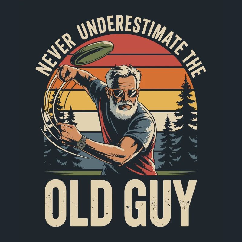 Never Underestimate the old guy disc golfing