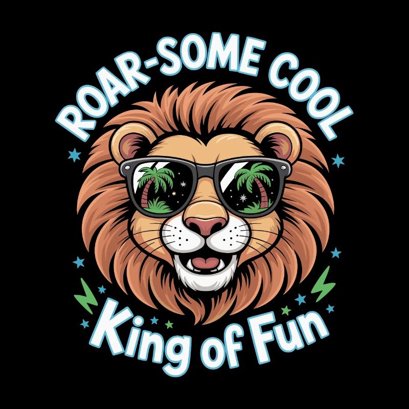 Lustiges Löwen Design Mit Roarsome Cool