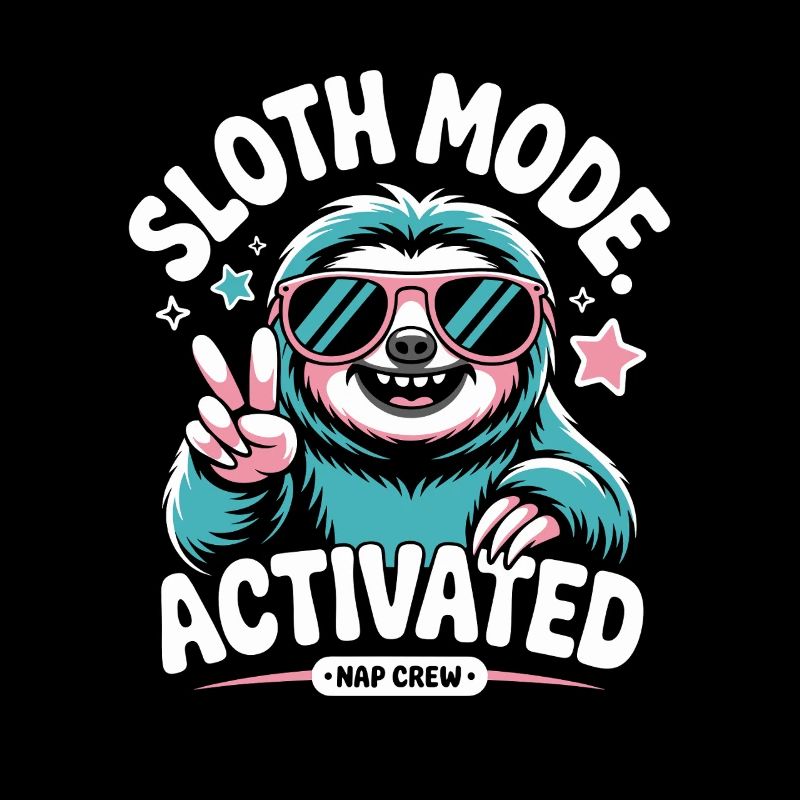 Sloth Fashion Nap Crew Funny Sloth