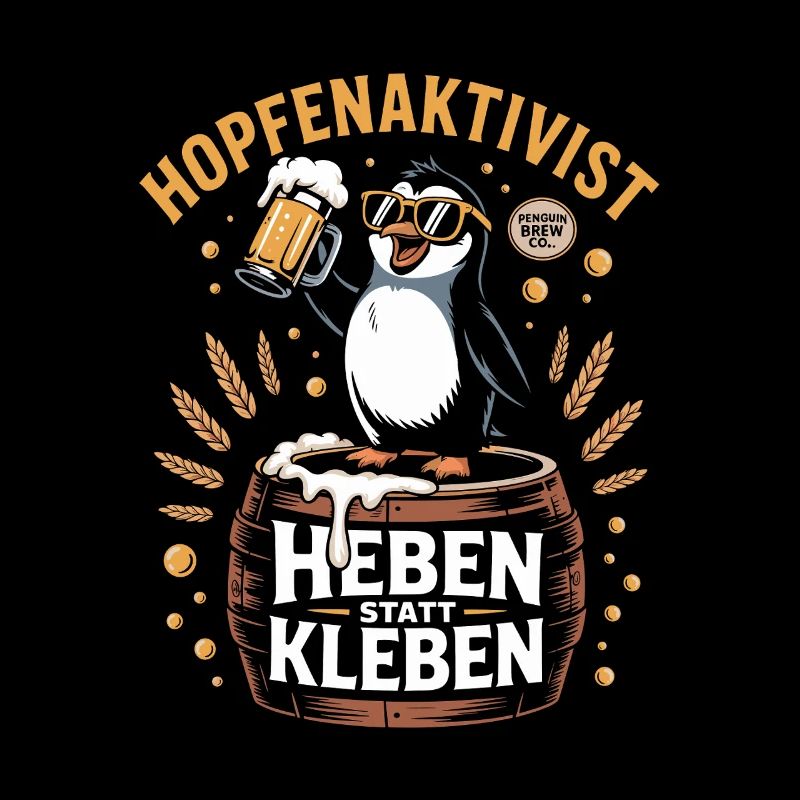 Heben Statt Kleben Lustiges Bierdesign