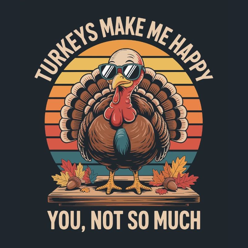 Witziges Thanksgiving Design mit Truthahn