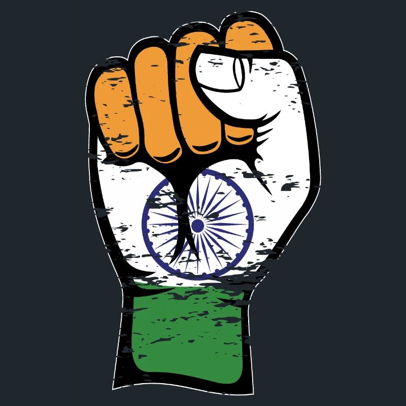 Poing de drapeau de l’Inde utilisé