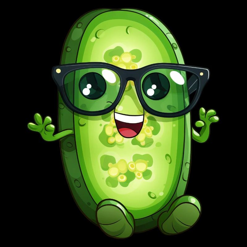 Cornichon cool avec lunettes de soleil