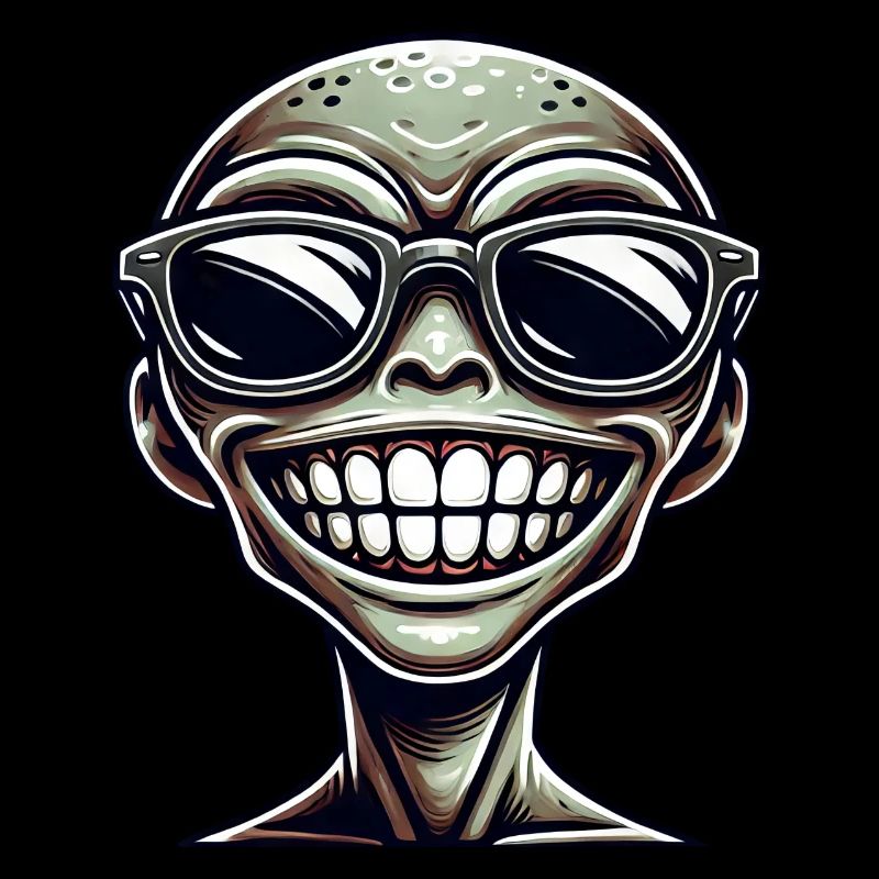 Cool Alien Portrait with Sunglasses