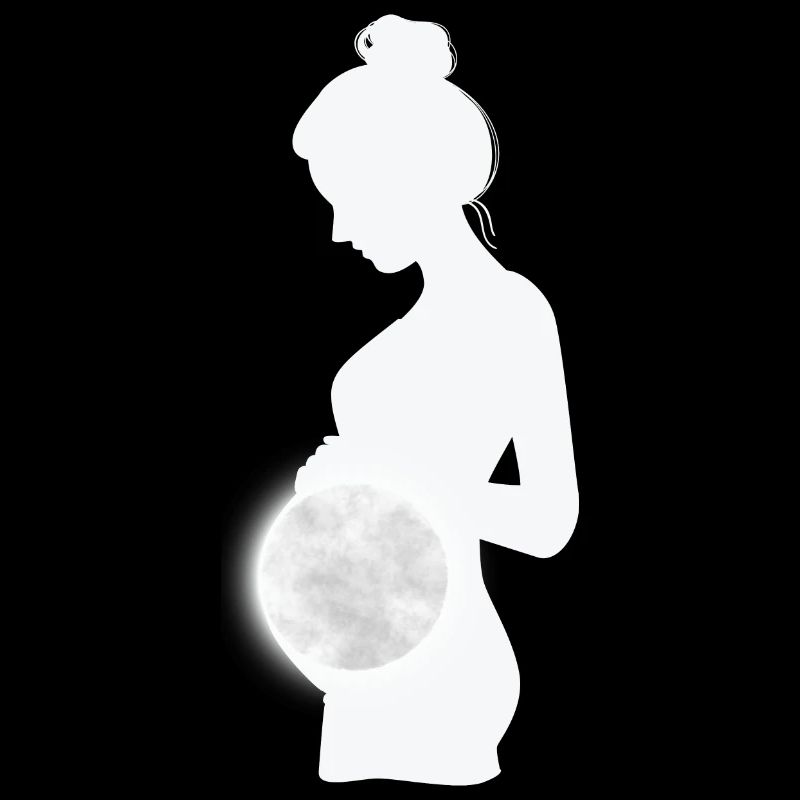 enceinte avec une tres belle lune