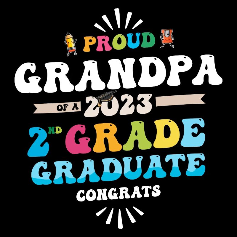 Fier grand-père d’une classe de 2e année de 2023