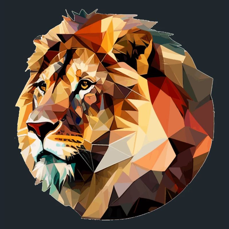 Vector Lion's Head Profile Gift
