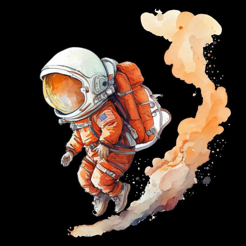 Illustration d’aquarelles d’astronautes