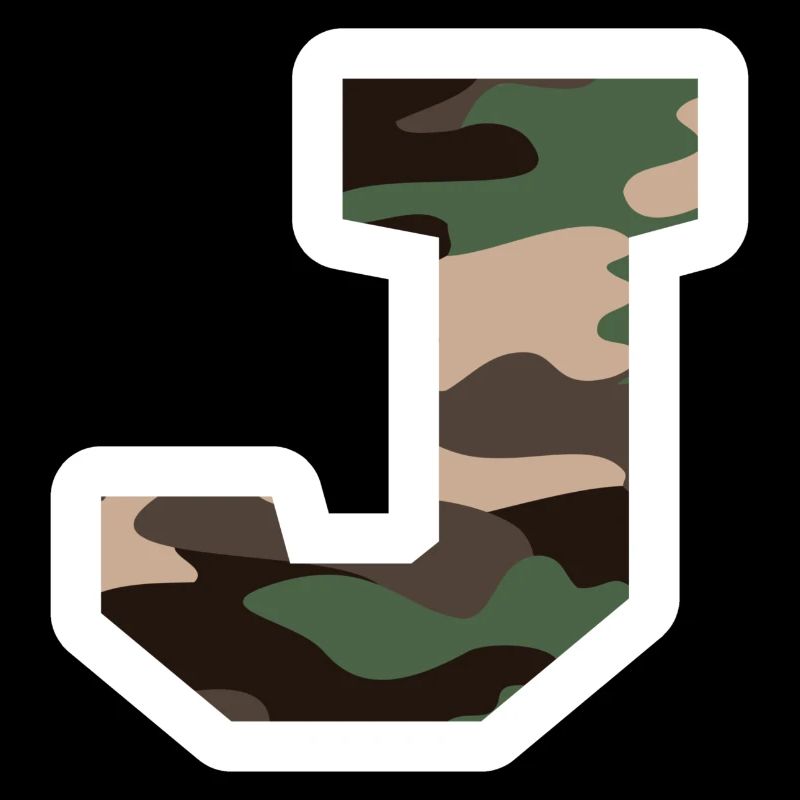 Buchstabe J Militärische Tarnung - Geschenkidee